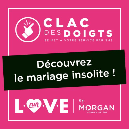 Clac_des_Doigts's tweet photo. Nous sommes partenaires de la @LoveRunOfficial !
Profitez de 20% de réduction sur votre billet avec le code LOVECLAC jusqu'au 3 mars 💖 https://t.co/8VQwrMtSF0