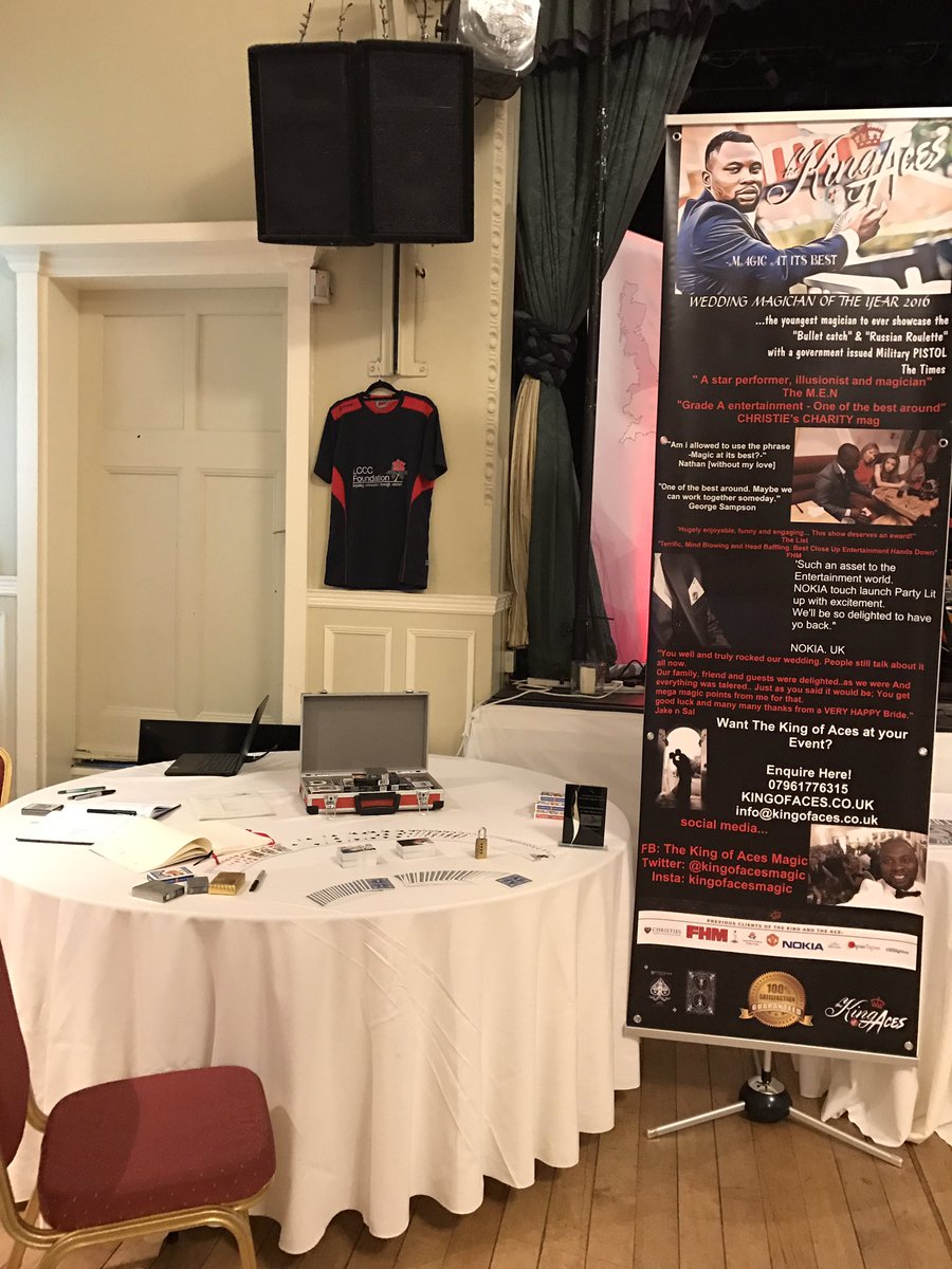 The King of Aces (@kingofacesmagic) on Twitter photo @ Bowdon Rooms with @bridesupnorth. King of Aces bringing some Grade A dazzle. Notice the <a href="/LCCCFoundation/">lcccfoundation</a> t's hung up to raise awareness! @ Bowdon Rooms with @bridesupnorth. King of Aces bringing some Grade A dazzle. Notice the <a href="/LCCCFoundation/">lcccfoundation</a> t's hung up to raise awareness!