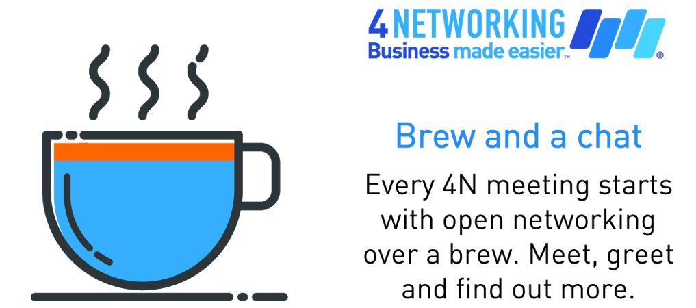 Brew and a chat
Every 4N meeting starts with open networking over a brew. Meet, greet and find out more. #Networking #ChorleyNetworking