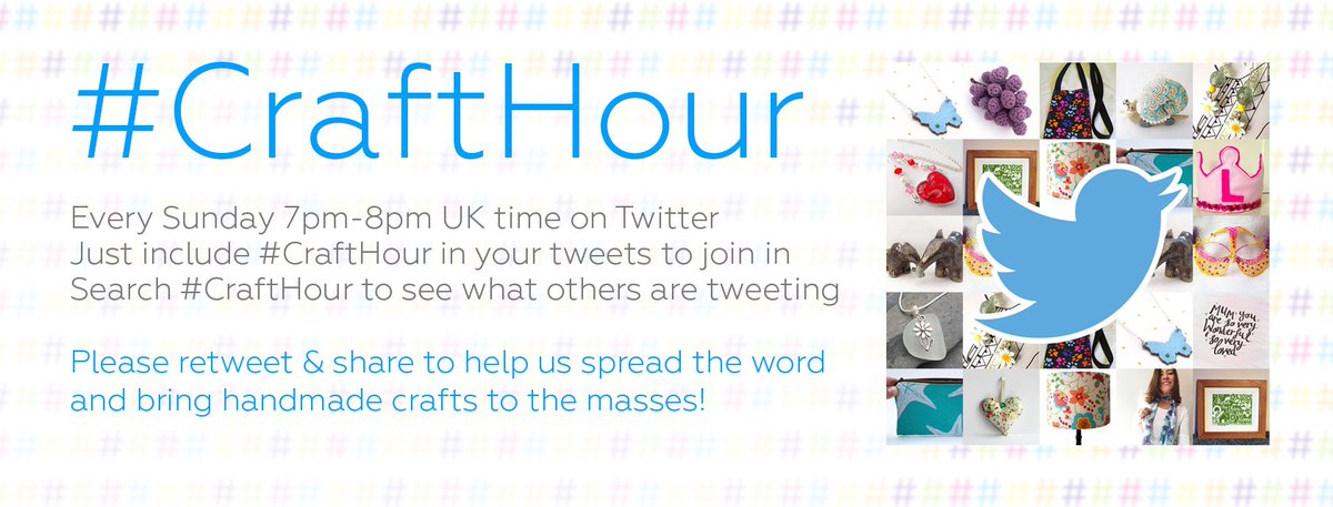 Craft_Hour's tweet photo. Just 5 mins until #CraftHour (7pm GMT). Quick, grab a cup of something nice to enjoy with all the beautiful crafty shares. https://t.co/T2nmh0waHH
