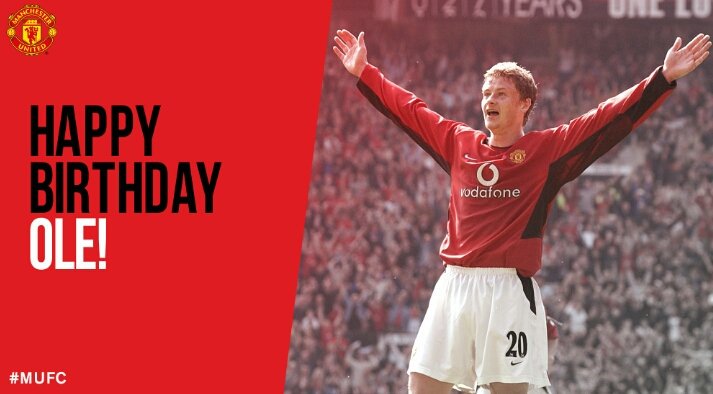 Happy Birthday to former Manchester United player Ole Gunnar Solskjær!   