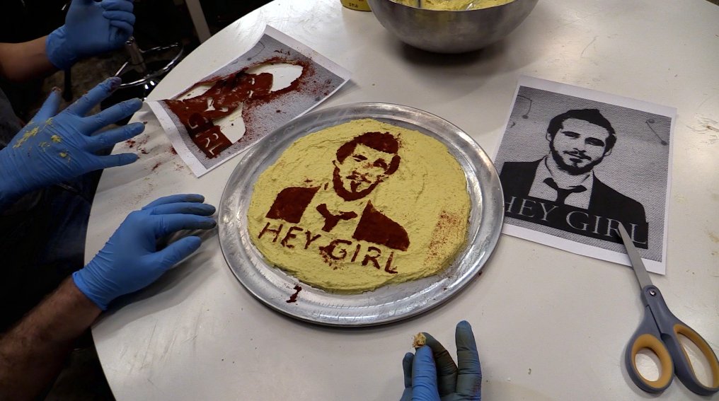 Mythical's tweet photo. How to make Ryan Gosling’s face out of deviled eggs: https://t.co/dB4nh3BBGG #GoodMythicalCrew https://t.co/w9yvFELZR1