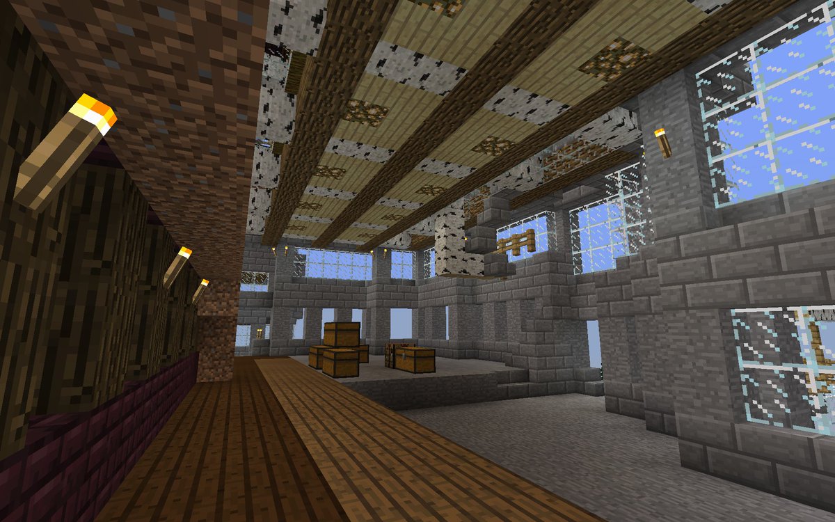Minecrafting Wtl Castle Interior And Exterior Walls Have Been Gutted Dirt Scaffolding In Place Minecraft Renovation