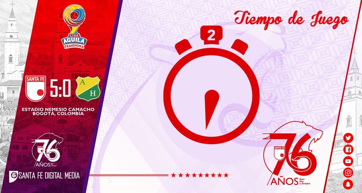 SantaFe's tweet photo. #Leonas 76' (5:0) #SFEvsHUI:   #FFP #Los76DelLeón https://t.co/AGMQw6nRis