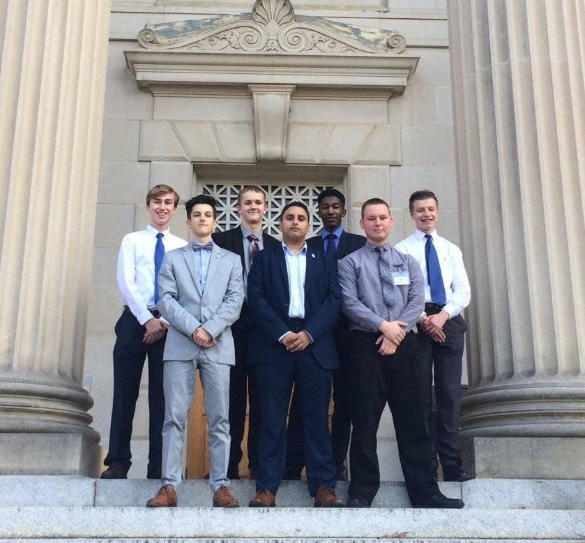 Father_Ahab's tweet photo. Model UN team from @TheBisonCamp , steps of Wilson Library #scmun https://t.co/xpbA5T8zZT