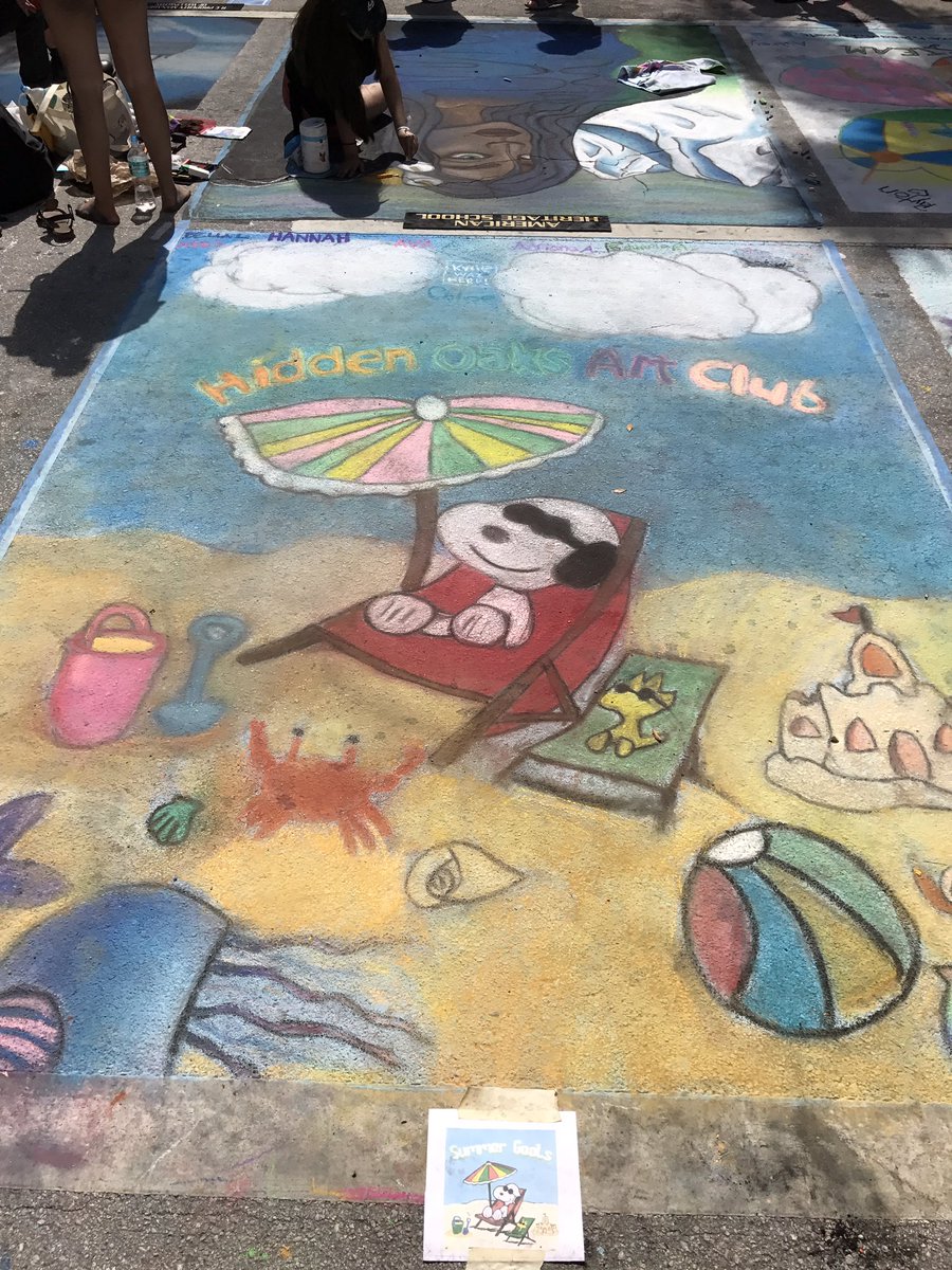 The Art Club did an awesome job at the #streetpaintingfestival! <a href="/hiddenoakses/">Hidden Oaks</a>