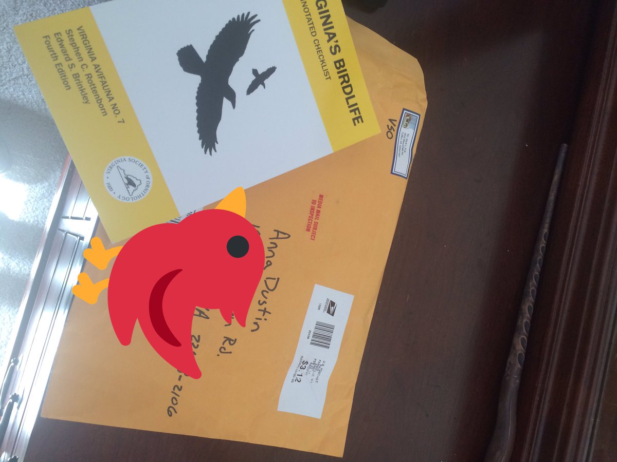 kakawiduck's tweet photo. @VABirdlife Always finding a way to light up my weekend with mail! Loving the renewed membership! | #vabirds #birding #birds #ornithologists https://t.co/mN9IhRZBmA