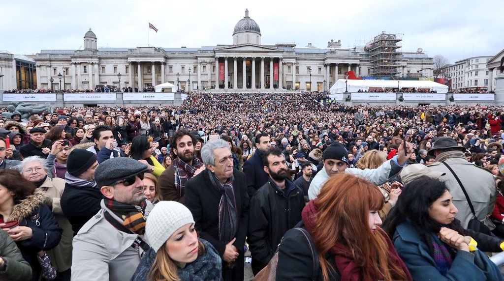 SadiqKhan's tweet photo. Hello London! Wonderful to welcome thousands of people from across our city &amp; beyond to our screening of #TheSalesman. #LondonIsOpen 🎥 https://t.co/Hsplib8RZ2