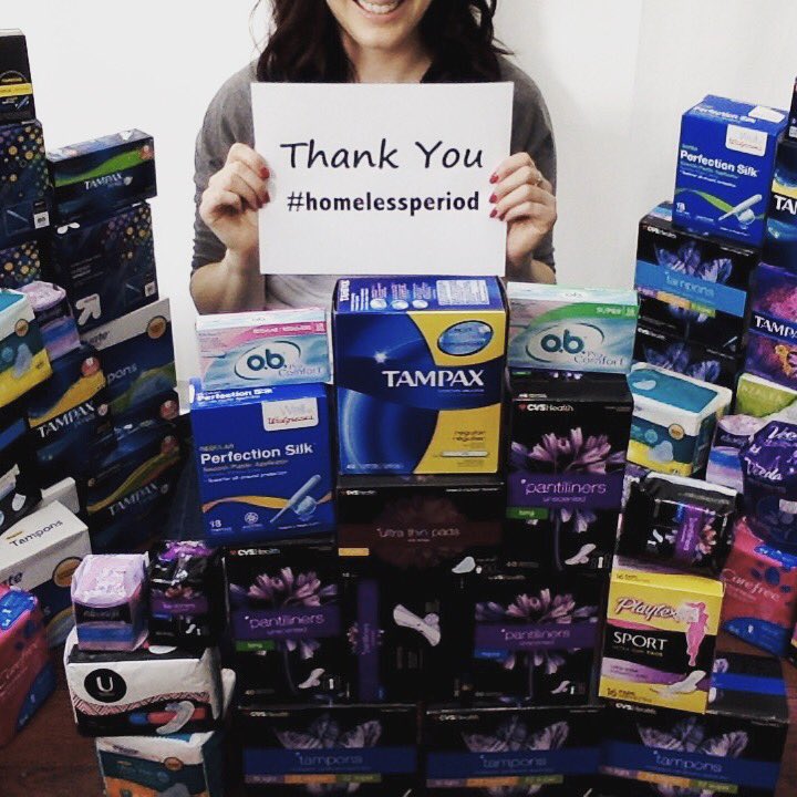 AmenityAid's tweet photo. Thank you @TropiGals + @KristenMinsky for hosting #TamProm and collecting so many donations! #homelessperiod https://t.co/RD7Fpxvvyl