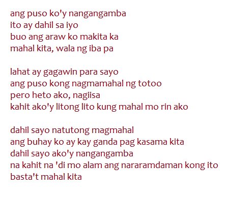 jeni.feesh 💚 on Twitter: "ito yung lyrics ng bagong kanta ni ...