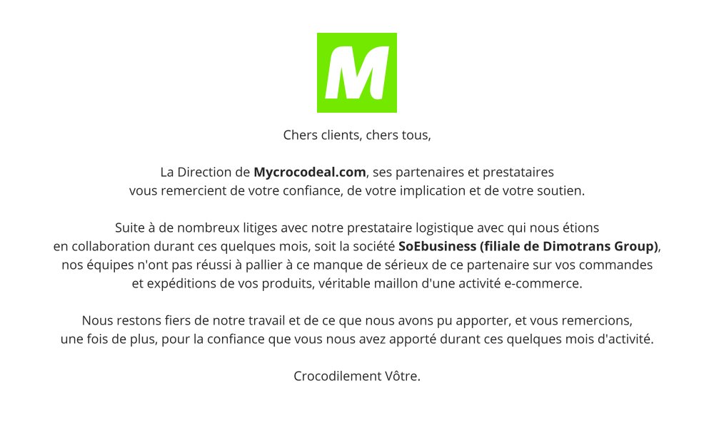 Mycrocodeal's tweet image. Merci de votre confiance. #Mycrocodeal #logistique #ecommerce #digital #eretail #retail #shopping #France #entreprendre #internet #startup