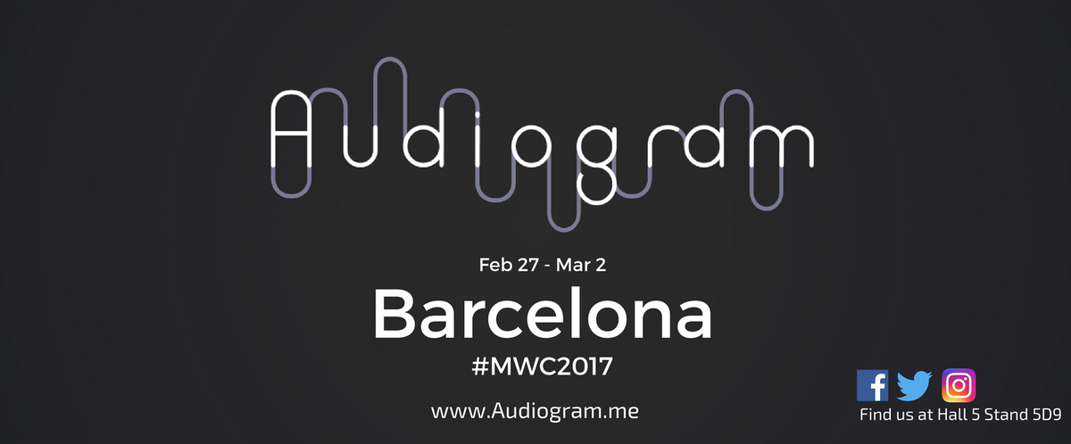 AudiogramApp's tweet photo. Audiogram is at #MWC2017 with the Jordanian Pavilion pioneering the cRBT Shared Economy Content Aggregation Realm #AudiogramApp #WeCanJO https://t.co/sAH8oezgCj