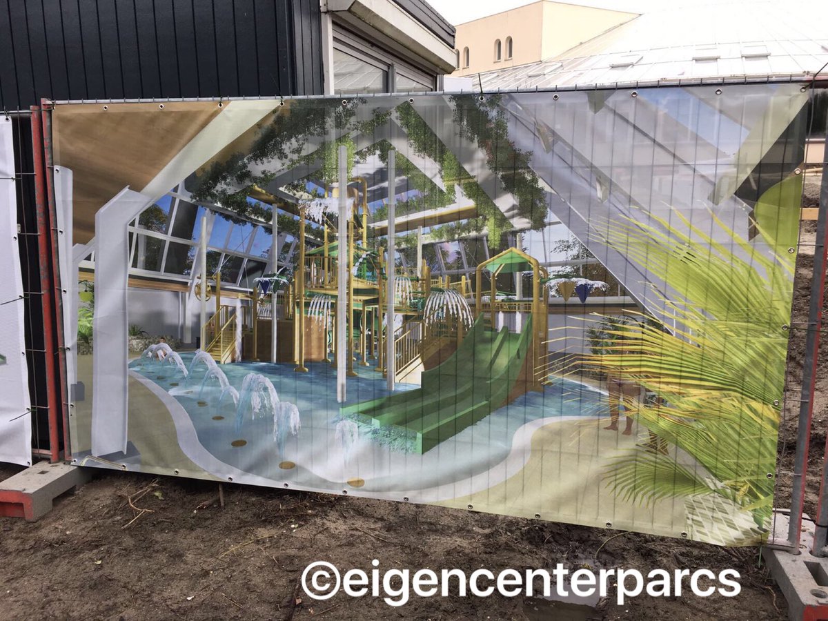 Het doek hangt op <a href="/CPPortZelande/">Port Zélande</a> Zo kan je nog beter zien hoe het Water Playhouse eruit gaat zien! Gaaf hé?!