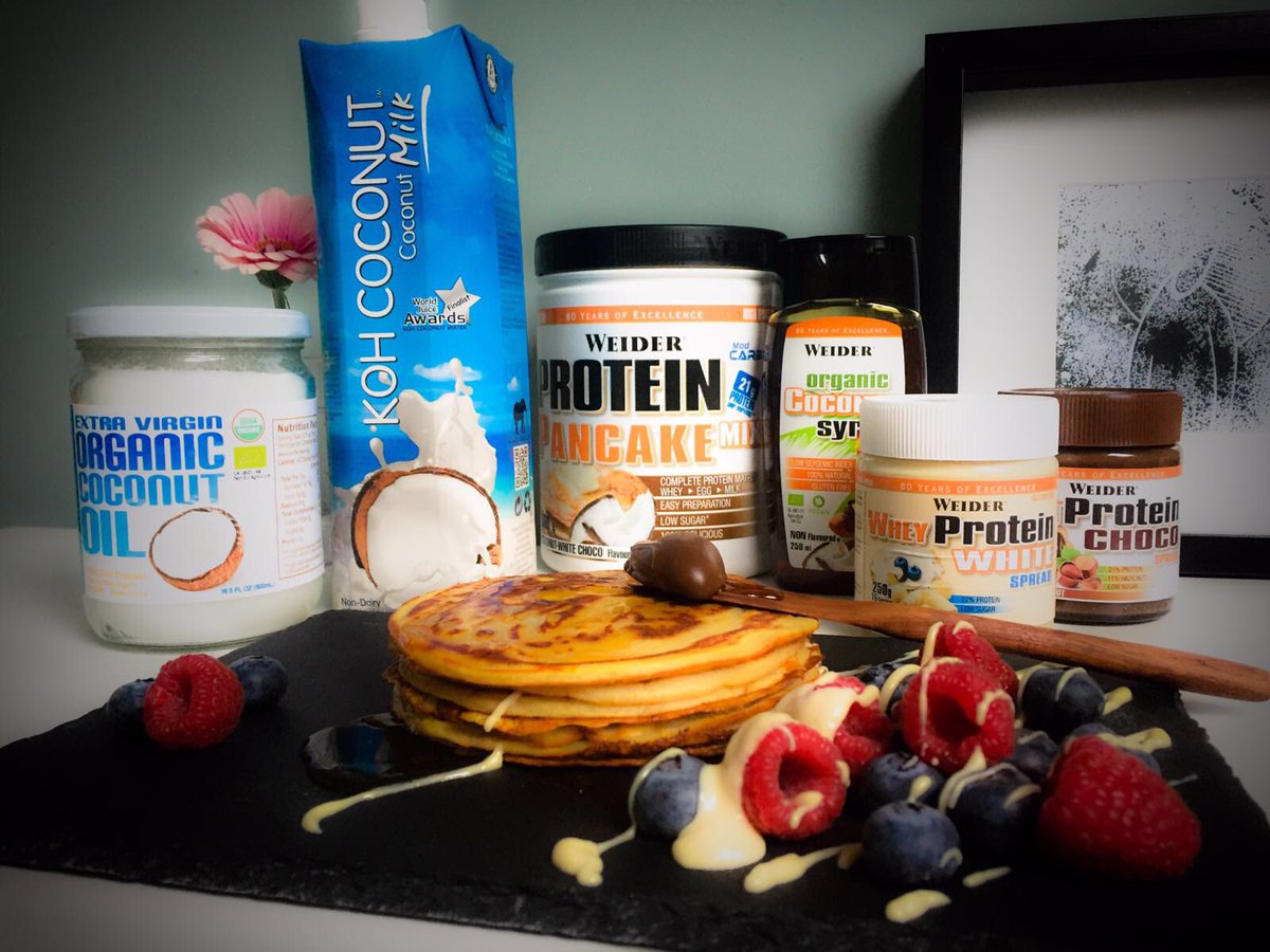 High protein low sugar pancakes @weiderireland protein pancakes and protein chocolate spreads made with #kohcoconutmilk and #kohcoconutoil