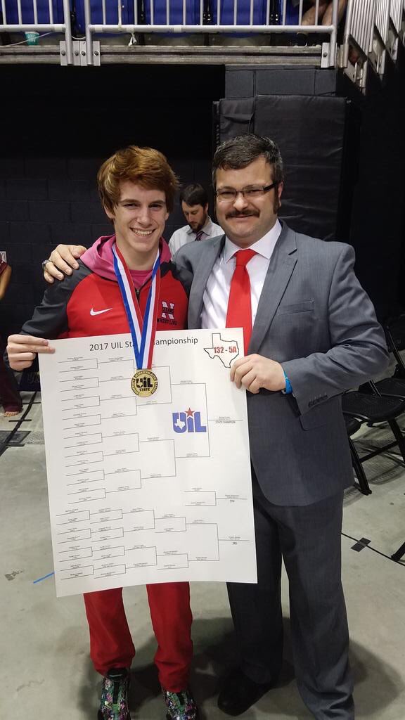 nrmoir's tweet photo. So MANY thanks to this guy for all of his dedication... we ARE Texans because of HIM!!! #believewithN #districtcoachoftheyear, #STATECHAMP https://t.co/4MmTHhahV1