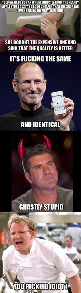 BestGAG's tweet photo. Bae bought it from a f**king non-Apple Chinese shop https://t.co/ZDxJo6csxb