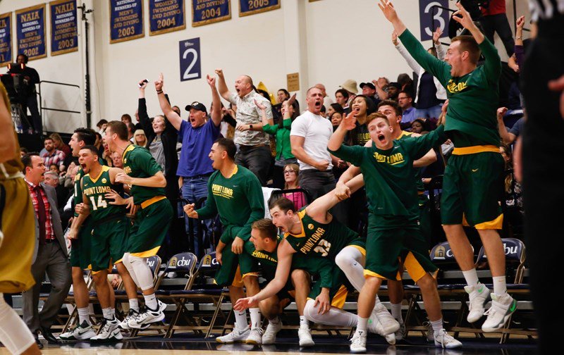 UPSET! Late last night, Point Loma stunned No. 5 California Baptist 77-71 despite trailing by 10 with 5:52 to play: bit.ly/plnu0226