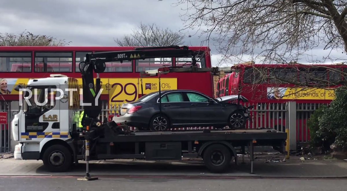 Driver rams car into pedestrians In London