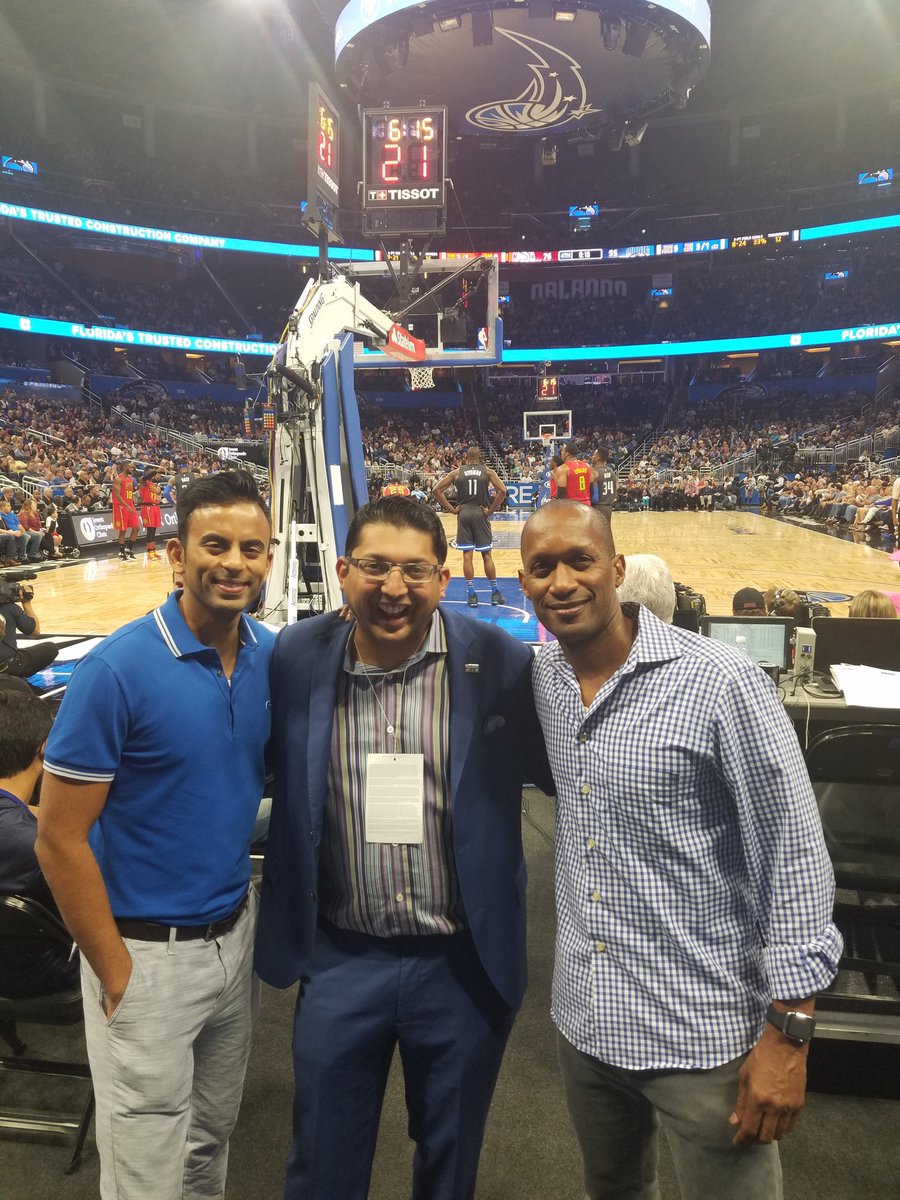 pateltimes's tweet photo. Had a blast @OrlandoMagic game w/ @AkhilPatelMD & friends! #JaiHoMagic #PureMagic https://t.co/k9yLU1PCZT