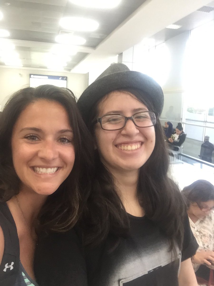 MsStrano's tweet photo. When you see one of your kids at the airport in El Salvador 🇸🇻 #selfie #JENQ #adventuresofaspanishteacher #EngageHB #worldcitizenship https://t.co/oyS6fMHUVo