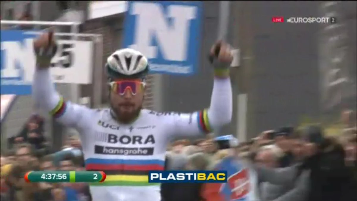 RBH_ProCycling's tweet photo. .@petosagan wins @KuurneBxlKuurne ,first win for #BORAhansgrohe 💪👊 https://t.co/hsP1r2dDgy