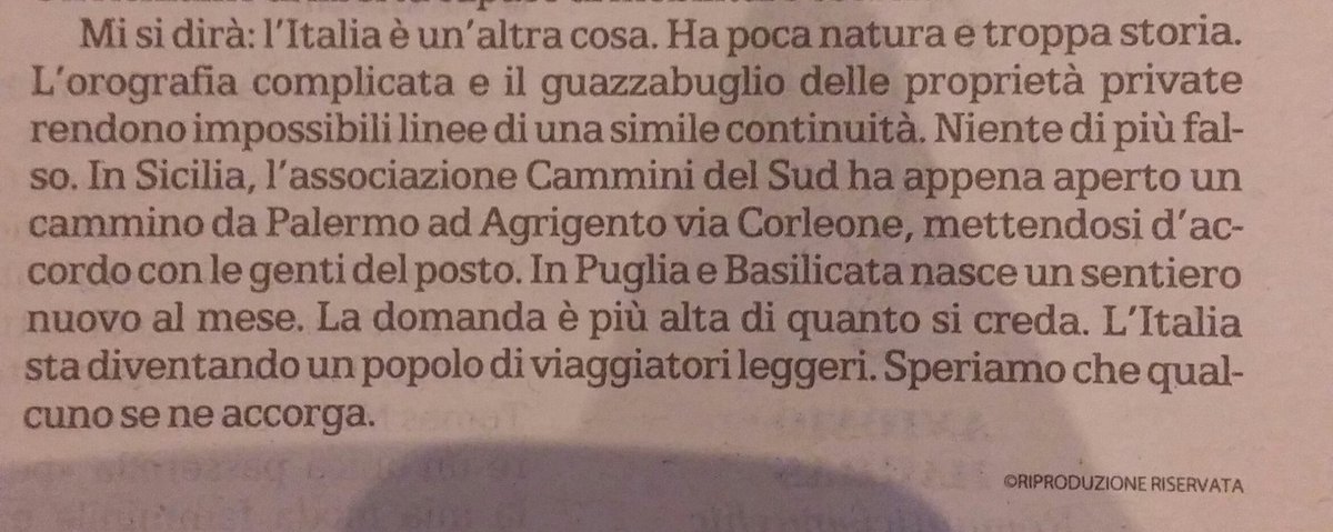 mcSiracusa's tweet photo. Paolo Rumiz su La Repubblica: #greenway il modo più rapido e meno costoso di costruire consenso e migliorare conti pubblici. https://t.co/kkUxPxMG9k