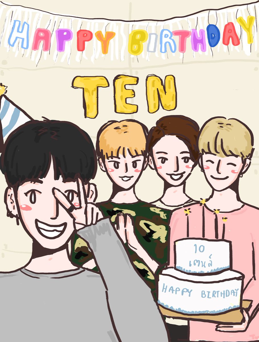 TN7613's tweet photo. ʙɪʀᴛʜᴅᴀʏ sᴇʟғɪᴇ 🎂💘 #HappyTENday #Februaryboys #NCTFanart #텐 #เตนล์ https://t.co/PfMkNediCn