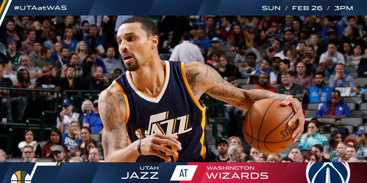 🏀: #UTAatWAS 📺: @ROOTSPORTS_RM 📻: @1280sports ⏰: 3pm MT 📱: Jazz App 🌎: on.nba.com/2jKn99k #TakeNote https://t.co/d0bdZslNxy