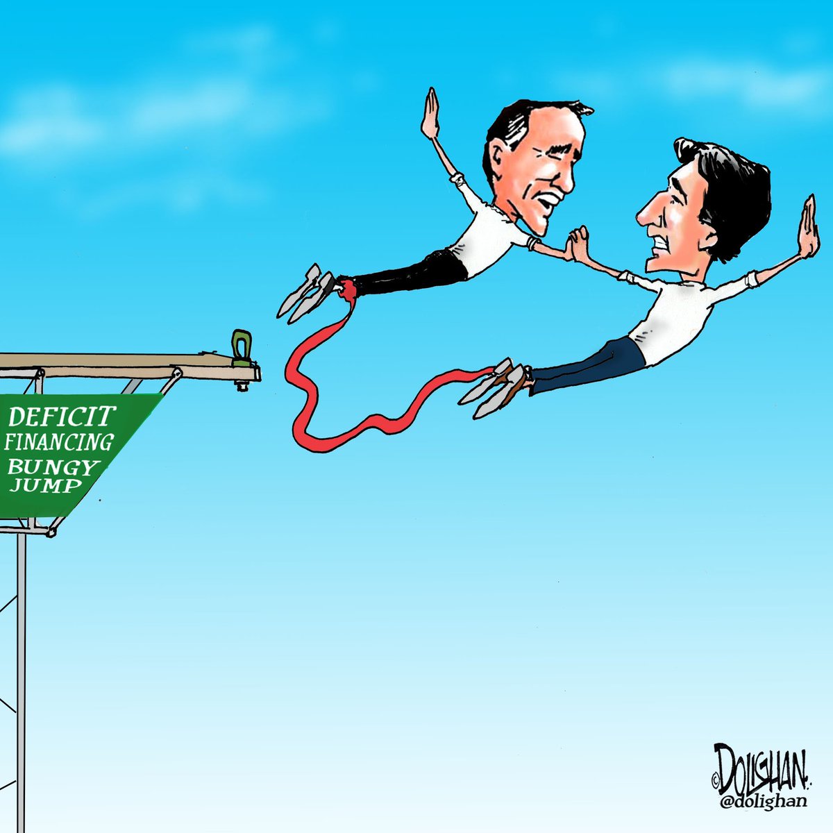 Dolighan's tweet image. Carefree and spending free should land well #deficitfinancing