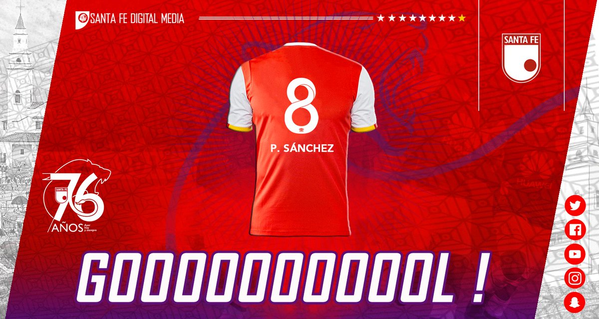 JuanPabloArdila's tweet photo. RT @SantaFe: #Leonas ¡¡GOOOOOL CARDENAL!! ¡¡GOOOOOL DE @08paosanchez!!! 34' (3:0) #SFEvsHUI #FFP https://t.co/2fLOULnTnL