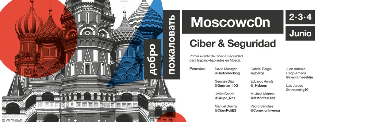 _Hykeos's tweet photo. Los dias 2, 3 y 4 de Junio hay cita para la @MoscowC0n! Una gran oportunidad para conocer gente, aprender y visitar la ciudad! #HackerTrip https://t.co/1fZFwNCfHj