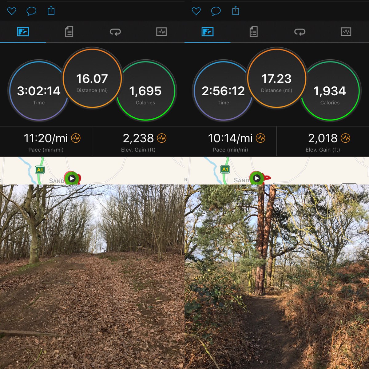 allinmarshy78's tweet photo. @UKRunChat Saturday and Sundays run first lot of back to backs #100kmtraining#ultratraining #8weeksin @UltraChallenges https://t.co/49exLzSnfb