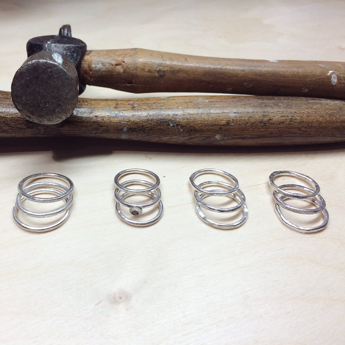 Brilliant afternoon spent making #silverstackingrings with a really lovely group of ladies yesterday #bristoljewelleryworkshops