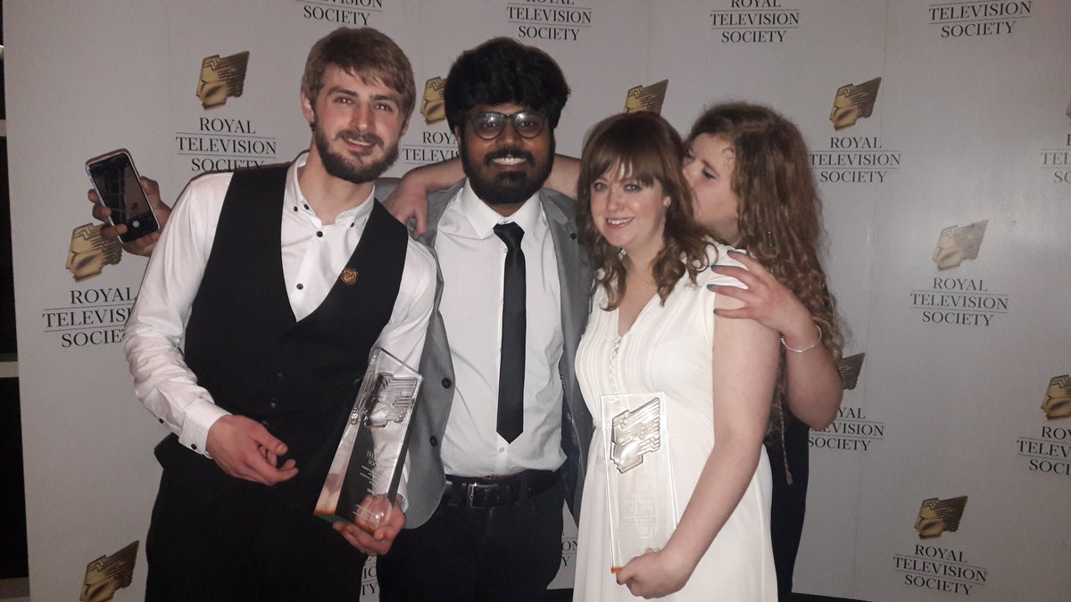 Showing off our #rtsawards #Student film #RTS30 #Incrediblenight Loved being a part of and seeing all the regional talent being recognised!