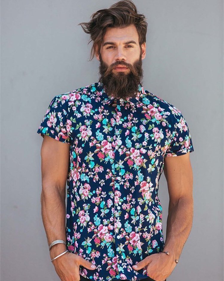#BeardBazaar's Finest @thisistimothy #beards #model #malemodel #menswear #mensfashion #floral #men #bearded #beardo…