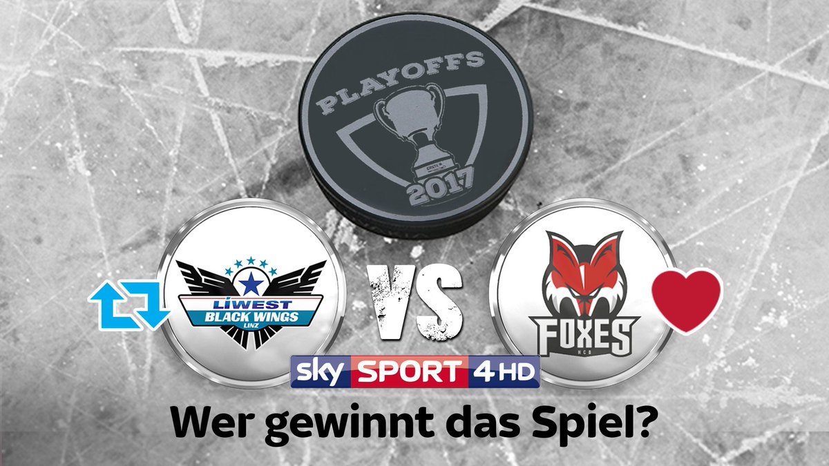 SkySportAustria's tweet photo. .@BlackWingsLinz (Retweet) vs. @HCB_Foxes (Like) - Wer gewinnt das Spiel? Ab 18:15 Uhr live &amp; exklusiv auf Sky Sport HD 4. #SkyEBEL #EHLHCB https://t.co/hLkjZWs3RT