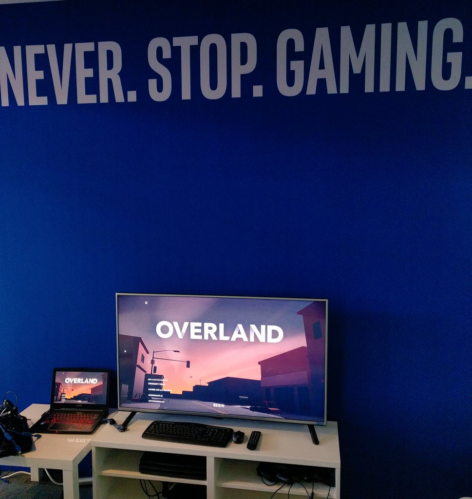 mitchlum's tweet image. First demo at the @IntelSoftware @IntelGaming  space at #GDC set. @ADAMATOMIC @BexSaltsman