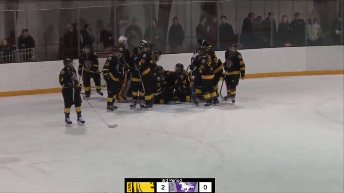 Qsixes's tweet photo. Bring on the semis @WarriorsWHockey for the first time in team history! @WlooWarriors #goblackgogold #proudalumni https://t.co/BxTrrEto2t