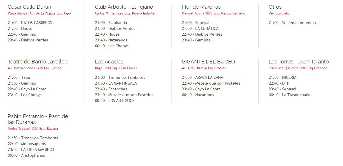 #NotiMOMO | #Tablados para hoy.