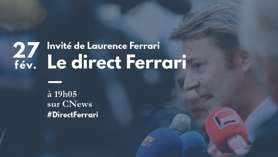 JeunesAcBaroin's tweet image. Demain, @francoisbaroin sera l'invité du #DirectFerrari à 19h05 sur @CNEWS pour parler d'#UnCheminFrancais.