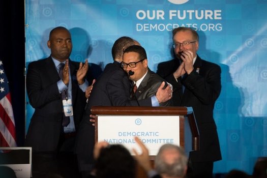 DennisLarkin's tweet photo. @realDonaldTrump @DNC has BOTH @keithellison & @TomPerez Looks pretty unified to me! #WatchOutTrump you're not going to finish even 1 term! https://t.co/akvILrxJEm
