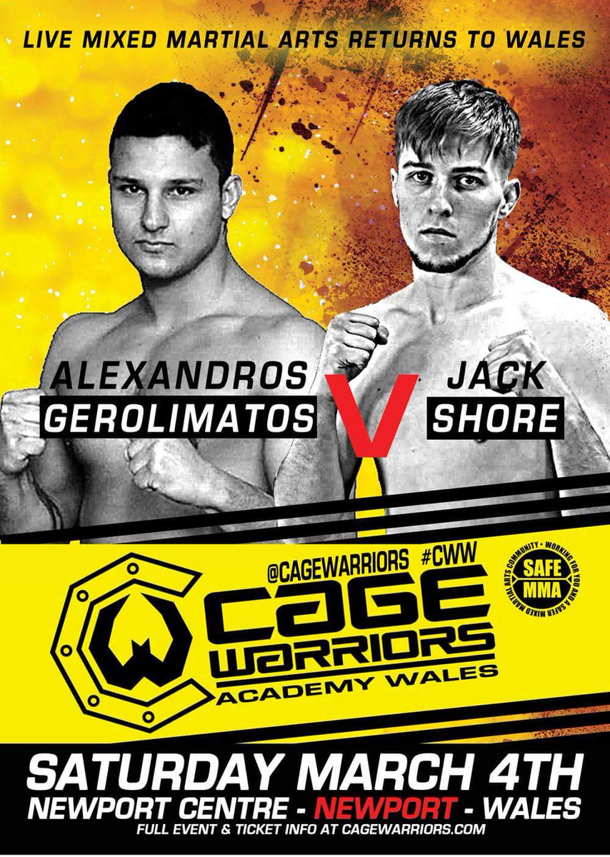 Someone's 0 must go. 2 undefeated fighters go head to head in out co-main event. <a href="/jackshoremma/">Jack 'Tank' Shore</a> <a href="/CageWarriors/">Cage Warriors</a>