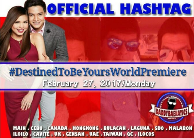 DADDYBAEnatics's tweet photo. Our OHT this kapanapanabik at kaabang abang na Monday is #DestinedToBeYoursWorldPremiere   

TWEET ▪ RETWEET ▪ QUOTE TWEET ▪

Excited n kau? https://t.co/f8ZtWv9Z4m