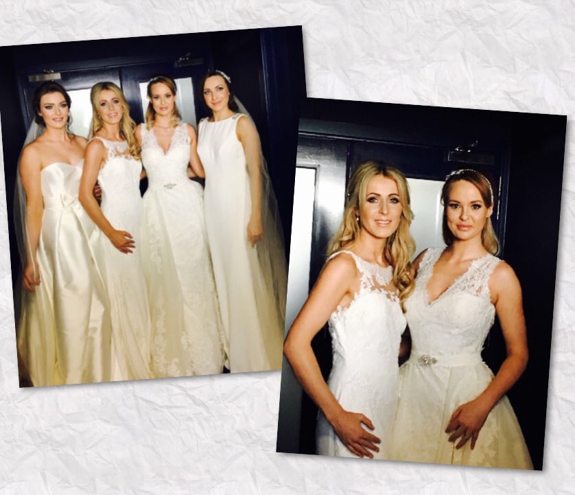 BellissimoGal's tweet photo. Sunning dresses @deStaffordirl hair &amp; makeup by @BellissimoGal @EthnaHogan @MMCC93 &amp; Louise #wedding fashionshow @ThegHotel @CatwalkModels_ https://t.co/QCmY3Lnrnu