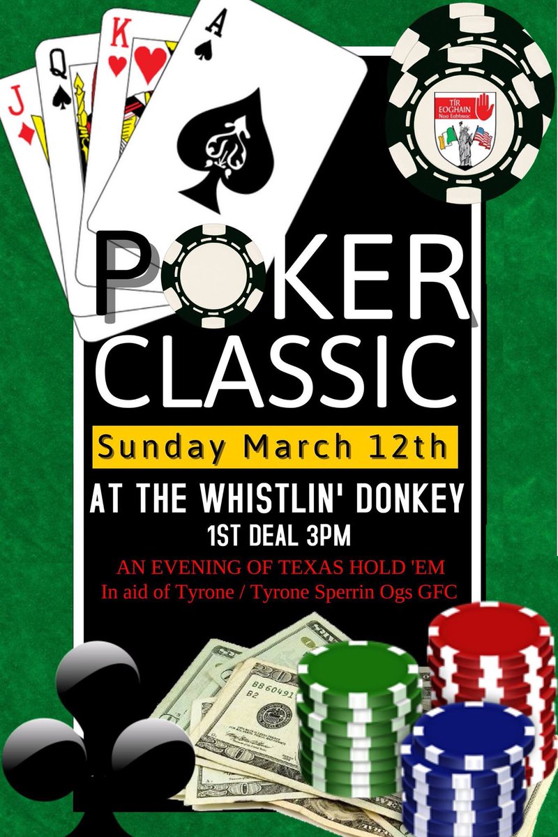 Join us 3/12/17 for an evening of poker