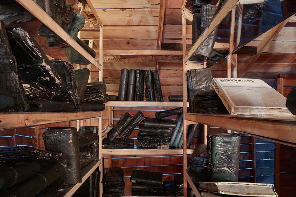 TheMainMuseum's tweet photo. Artist walk-through of "Library Black Lies" led by the artist Edgar Arceneaux is TODAY from 2-3pm! #LibraryofBlackLies #BetaMain https://t.co/wG4gRqthH7