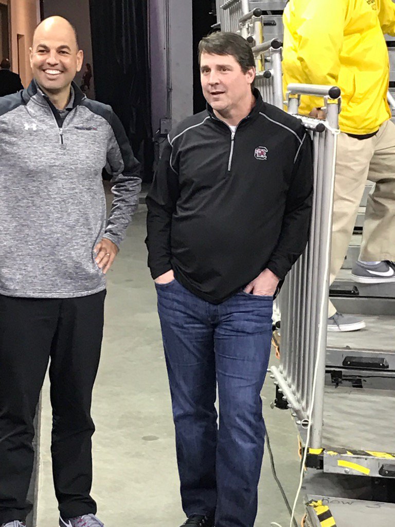 .<a href="/CoachWMuschamp/">Will Muschamp</a> in the building to support <a href="/GamecockWBB/">South Carolina Women's Basketball</a> and the quest for a 4-peat <a href="/wis10/">WIS News 10</a>