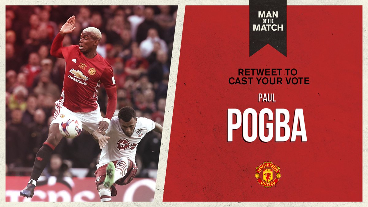 Retweet to vote for @PaulPogba as #MUFC's #EFLCup final Man of the Match.