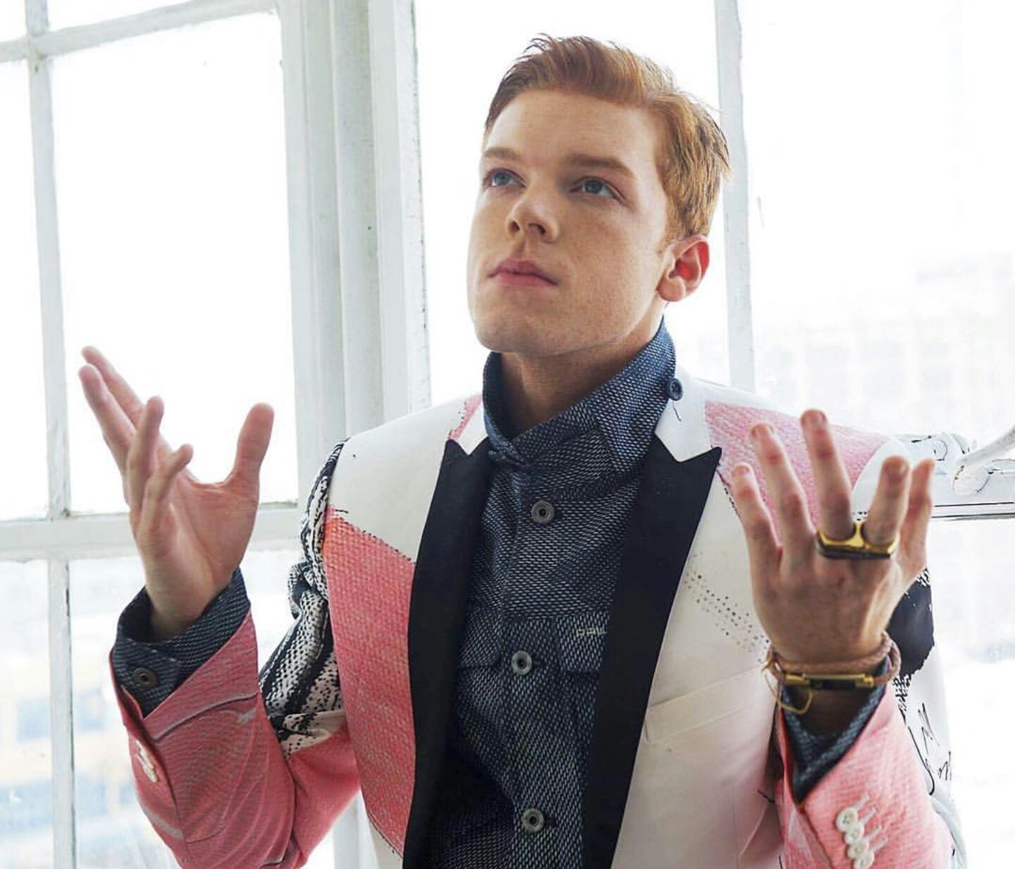 OpenDream - Cameron Monaghan with leather punk choker and necklances