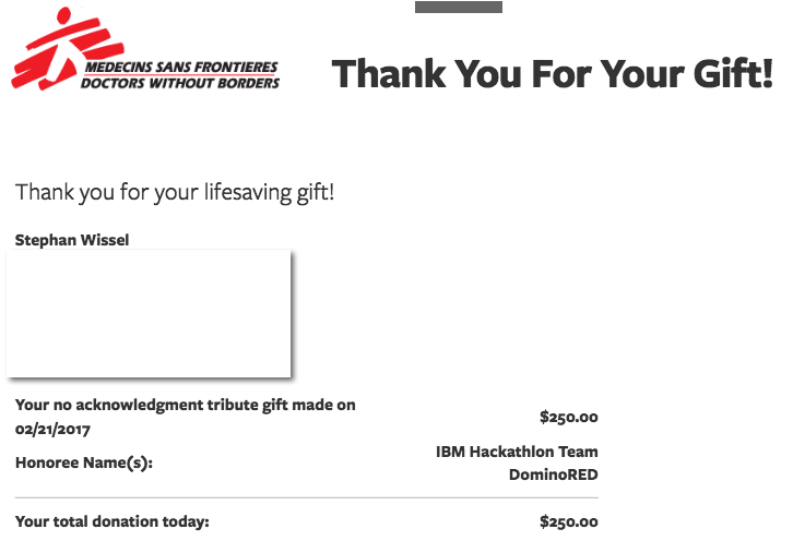 guedeWebGate's tweet image. Great move by 3rd price winners of IBM and OpenNTF’s Hackathon #IBMConnect 2017 - Winners shares! Thanks for supporting @MSF_USA